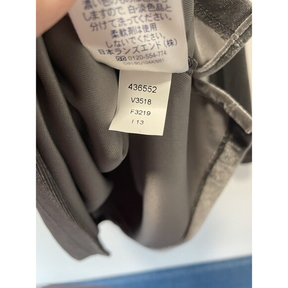 Lands End L 14-16 Women's Velvet Long Sleeve Drape Neck Tunic Grey NWT Holiday - Picture 5 of 7